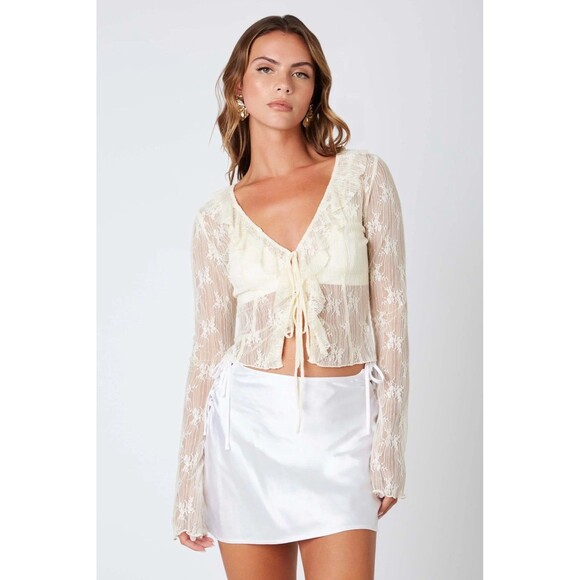 Womens Size M Thirty Thirty LA Lace Cardigan NWT - Picture 1 of 5